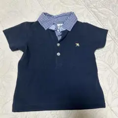 美品・アーノルドパーマー・重ね着風ポロシャツ・紺　95