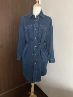 【美品】DIESEL(ディーゼル) ベルト付　デニムシャツワンピース