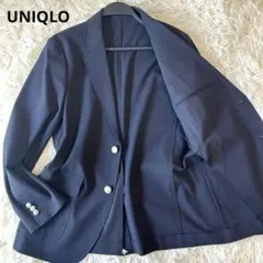 美品　UNIQLO ユニクロ 感動ブレザー 紺ブレ 金ボタン ネイビー S