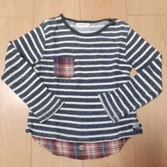 SENSE OF WONDER ストライプ長袖カットソー 110cm