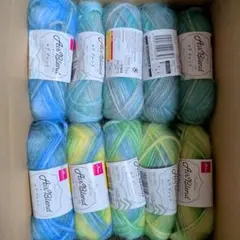 AirBlend 毛糸 セット 多色18個＋おまけ１個グラデーションウール