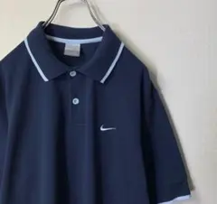 NIKE 폴로 셔츠 네이비 자수 로고