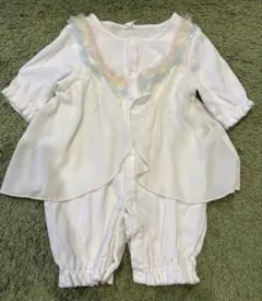 Cottoli ホワイト　チュール　ロンパース