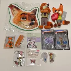 ズートピア ニック ジュディ マスコット キーチェーン タオル ミラー コーム
