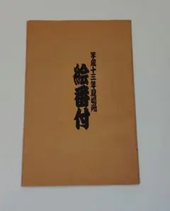 平成十三年夏場所 絵番付 相撲