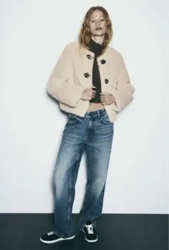 【ZARA】フェイクボアジャケット