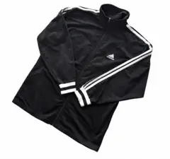 80~90's adidas トラックジャケット 黒白 Lサイズ