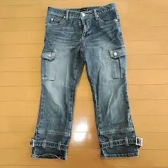 Oririn Jeans デニムカーゴパンツ ラインストーン
