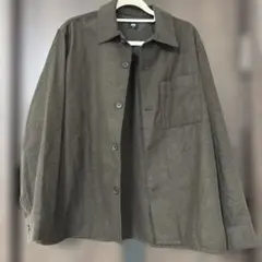 UNIQLO ブラッシュドツイルオーバーシャツ　ブラウン