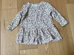 H&M 花柄 長袖ワンピース 80cm