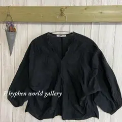 【Ehyphen world gallery 】トップス　ブラウス　刺繍　フリー