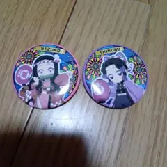 送料込み　鬼滅の刃　禰豆子と胡蝶しのぶ 缶バッジ 2個セット