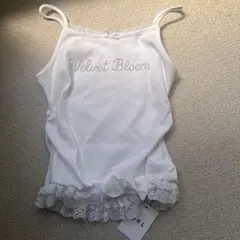 GRL ホワイトキャミソール Velvet Bloom