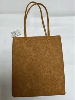 ＊ITS"DEMO＊フラワー刺繍&無地 トートバッグ 〈ブラウン系〉【新品】のサムネイル