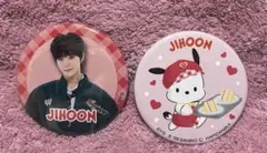 TREASURE はぴだんぶい コラボカフェ 缶バッジ ジフンセット