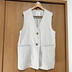 ニコアンド　ベスト　ジレ　グレー