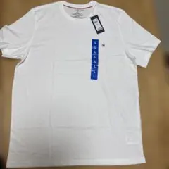 未使用 TOMMY HILFIGER 半袖Tシャツ L ホワイトワンポイントロゴのサムネイル