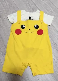 【新品 未使用】ピカチュウ　ポケモン　半袖　Tシャツとロンパースセット 90cmのサムネイル