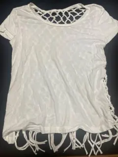 BARAK ホワイト ネットデザイン Tシャツのサムネイル