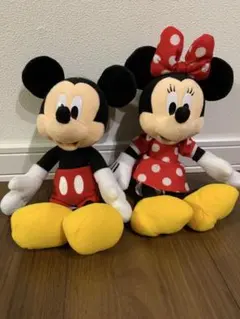 【公式】ミッキー ミニー ぬいぐるみ 2個セットノーマル 水玉