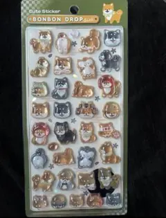 【正規品】ボンボンドロップシール和柄　柴犬