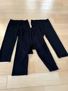 TOPVALU キッズスパッツ 3枚セット 140 黒