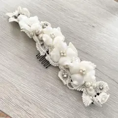 ウェディングヘッドドレス 花飾り