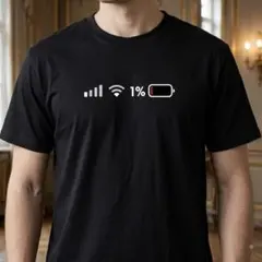 ユニーク スマホ風デザイン Tシャツ ブラック 半袖 メンズ レディース 黒