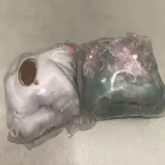 シュガーバニーズ　ふわふわぬいぐるみポーチ　しろうさ　みんとうさ