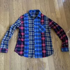 SHIPS チェック柄 長袖ネルシャツ XL