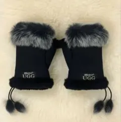 UGG AUSTRALIA シープスキン ファー付き フィンガーレス 手袋