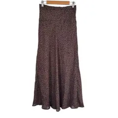 LOWRYS FARM レオパード柄 ロングスカート マーメイド ブラウン