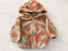 nextbaby 花柄　ボアジャケット　80 クマ耳