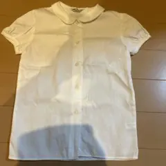 美品　お受験に！
襟付き半袖シャツ ホワイト 130 ドレサージュ