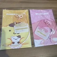 サンリオ　福福お守り風　アクリルキーホルダー　ポムポムプリン マイメロディ