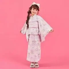 メゾピアノ マルチクマ柄 浴衣 120扇子セット - メルカリ