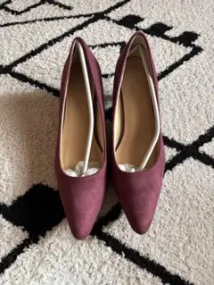 パンプス　ワインレッド