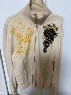 ED HARDY エドハーディー ジップアップパーカー スカル 龍 刺繍 - メルカリ