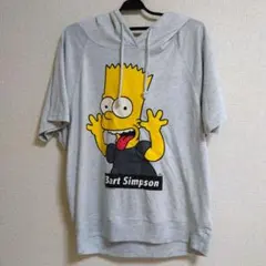 The Simpsons シンプソンズ 半袖パーカー グレー　スウェットのサムネイル