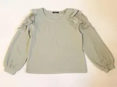 INGNI 쿠스미 민트 그린 프릴 레이스 탑스 M
