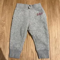 GAP グレー 長ズボン 12-18ヶ月 スウェット ピンクラメロゴ