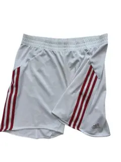 adidas サッカー ハンドボール　ショートパンツ ホワイト レッド　Mサイズのサムネイル