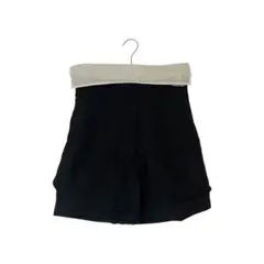 ナイロンバックレイヤードキュロットパンツ ショートパンツ ショーツ 折り返し.