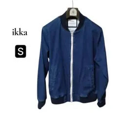 ikka コックス ダークブルー デニム ボンバージャケット ジャンパー S
