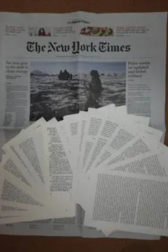 最新新品　英字新聞10頁＆洋書切り離し80頁