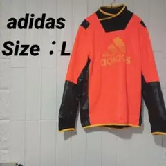 アディダス　ウォーマートップ（中綿）　サッカーウェア　ピステ　オレンジ