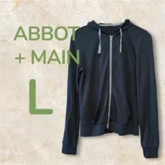 ABBOT + MAIN ダークグレー 薄手パーカー Lのサムネイル