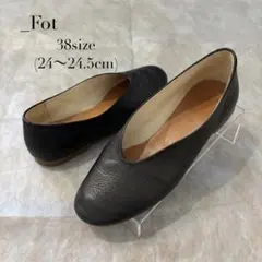 _Fot フォート V ballet レザー フラットシューズ ブラック 38 _Fot フォート V ballet レザー フラットシューズ ブラック 38 - メルカリ