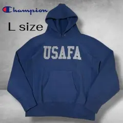 希少 Champion USAFA リバースウィーブ パーカー ネイビー L