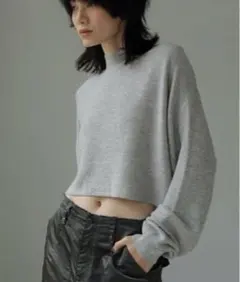 etre tokyo ハイネッククロップドニットプルオーバー